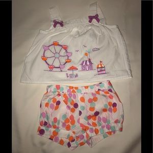 Gymboree 2 Piece Boardwalk Top w/ Balloon Shorts